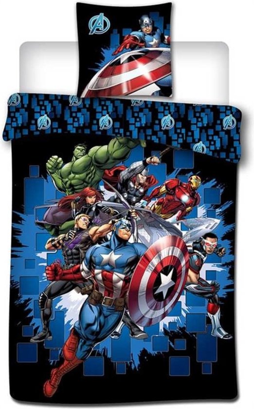 Marvel Avengers Dekbedovertrek Fight - Eenpersoons - 140 x 200 cm - Polyester