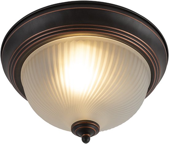 QAZQA - Klassiek | Antiek Klassieke plafondlamp zwart - Facil 3 | Woonkamer | Slaapkamer | Keuken - Staal Cilinder |Rond - E27 Geschikt voor LED - Max. 3 x 60 Watt QAZQA - Klassiek | Antiek Klassieke plafondlamp zwart - Facil 3 | Woonkamer | Slaapkamer | Keuken - Staal Cilinder |Rond - E27 Geschikt voor LED - Max. 3 x 60 Watt