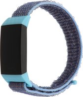 Bandje Voor Fitbit Charge 3 & 4 Nylon Band - Cerulean (Blauw) - One Size - Horlogebandje, Armband