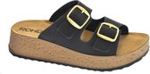 Rohde Dames Slipper - 6212-90 Zwart - Maat 38