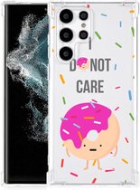 GSM Hoesje Geschikt voor Samsung Galaxy S22 Ultra Shockproof Case met transparante rand Donut