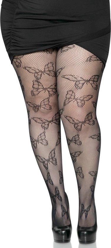 Leg Avenue Collants Filet Butterfly Zwart