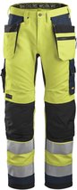 Snickers 6230 AllroundWork, High-Vis Werkbroek+ met Holsterzakken, Klasse 2 - High-Vis Geel/Donker blauw - 58