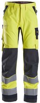 Snickers 6360 ProtecWork, Werkbroek, High-Vis Klasse 2 - Geel, High Visbility/Donker Blauw - 150