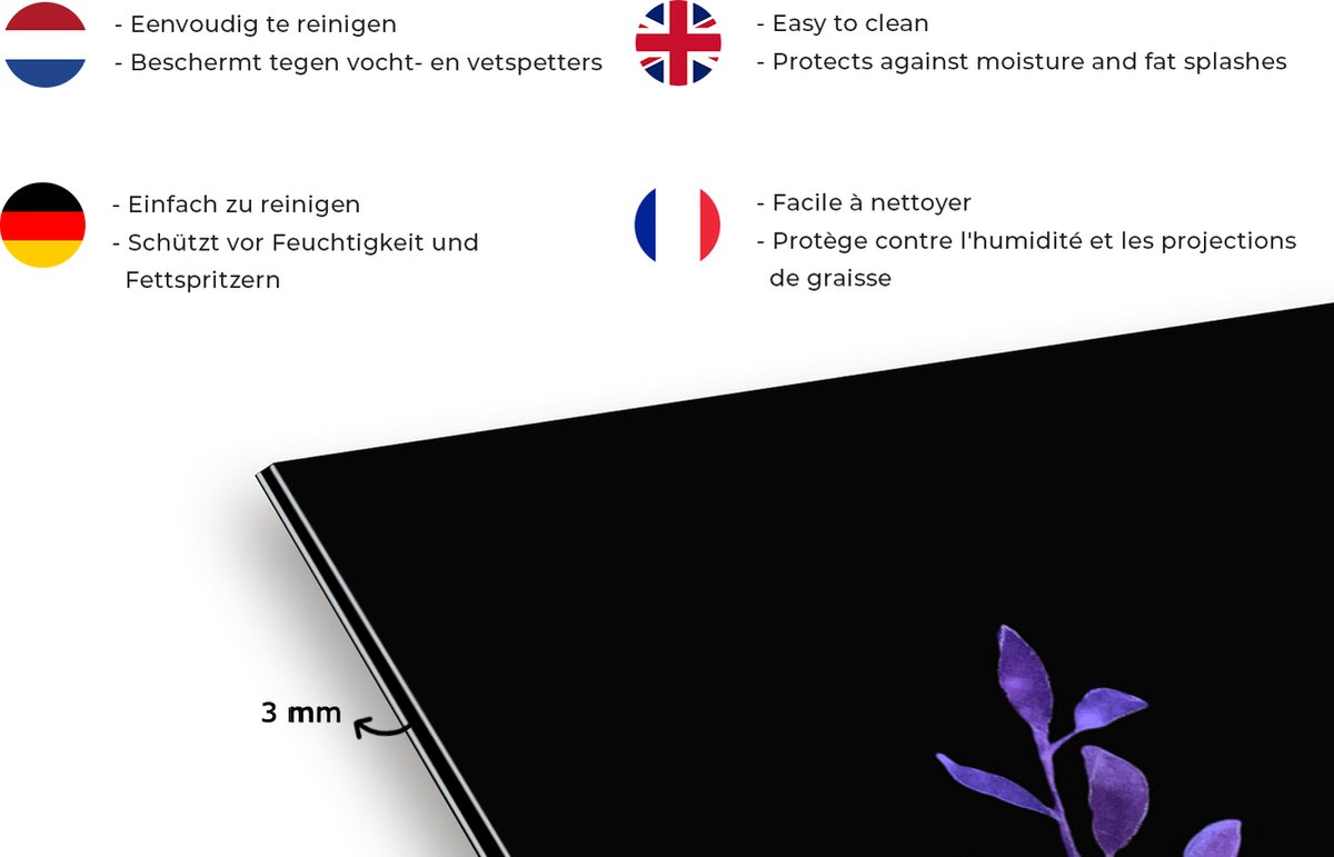 KitchenYeah Spatscherm 100x50 cm - Moederdag quote aluminium thumbnail 2