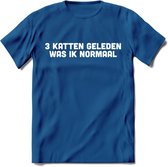 3 Katten Geleden - Katten T-Shirt Kleding Cadeau | Dames - Heren - Unisex | Kat / Dieren shirt | Grappig Verjaardag kado | Tshirt Met Print | - Donker Blauw - XL