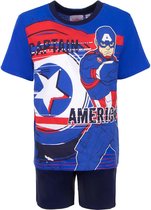 Marvel jongens shortama Captain America - Avengers - Blue  - 104  - Wit