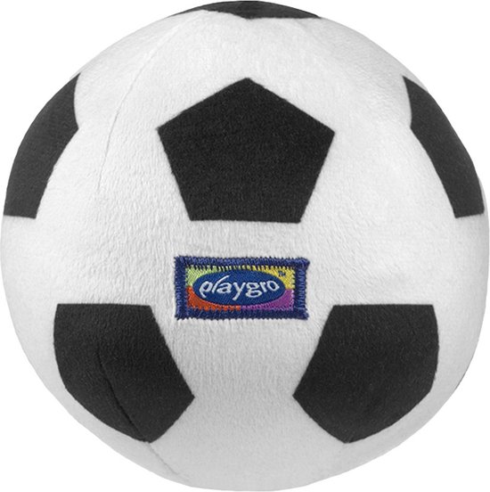 Pluche voetbal knuffel 25cm - zachte voetbal kussen - ronde pluche bal