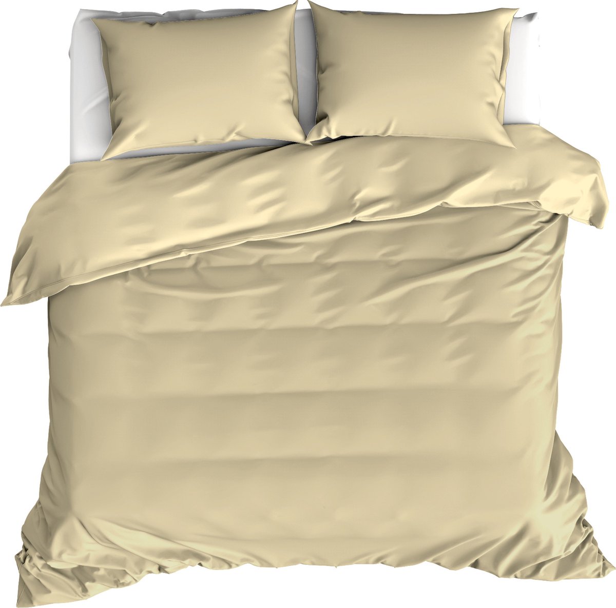 Moodit Dekbedovertrek Basil Sand - Tweepersoons - 200 x 220 cm - Katoen
