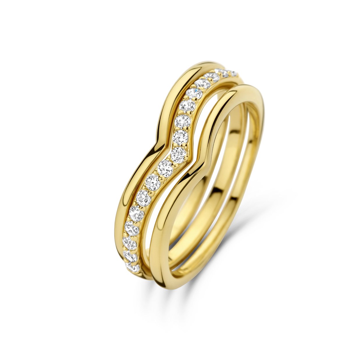 Parte Di Me Santa Maria Dames Ring Gouden plating;Zilver - Goudkleurig - 18.50 mm / maat 58