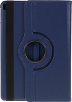 Peachy Litchi Textuur Lederen iPad 10.2 inch case met cover - Donkerblauw Bescherming Standaard