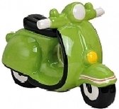 Spaarpot scooter groen 20 cm