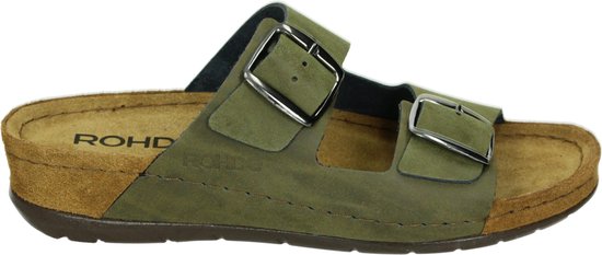 Rohde 5856 - Volwassenen Dames slippers - Kleur: Groen - Maat: 37