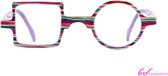 Leesbril Readloop Patchwork-Paars gestreept-+1.00