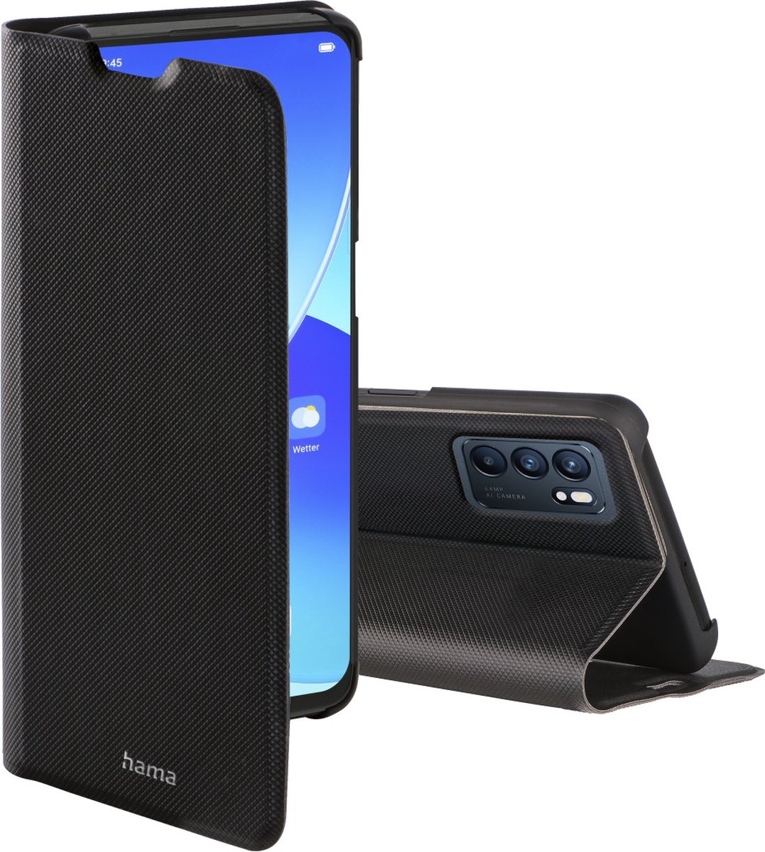 Hama Booklet Slim Pro Voor Oppo Reno6 5G Zwart