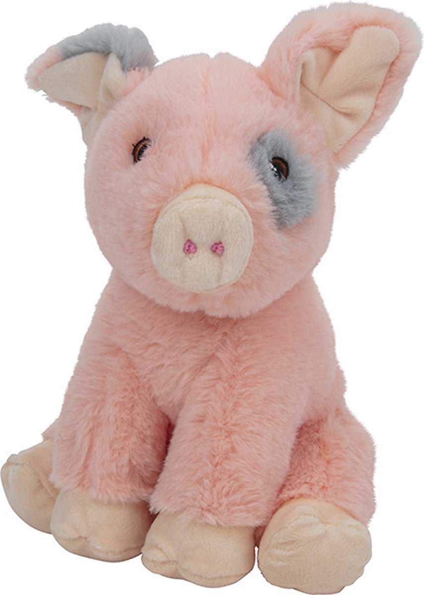 Nature Planet Pluche dieren knuffel Varken - biggetje - van 22 cm - Knuffeldieren speelgoed