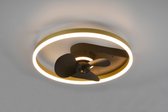 Trio Leuchten - Plafondventilator Borgholm Ø 50 cm – geschikt voor lage plafonds – plafondlamp ventilator – LED verlichting - energie zuinig – stil - zwart goud