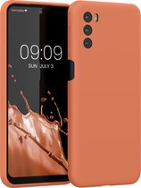 kwmobile telefoonhoesje geschikt voor Motorola Moto G31 / Moto G41 - Hoesje met siliconen coating - Smartphone case in zomers oranje