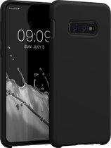 kwmobile telefoonhoesje geschikt voor Samsung Galaxy S10e - Hoesje met siliconen coating - Smartphone case in zwart