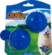 Chuckit! Super Crunch Ball - Hondenspeelgoed - Hondenbal - Chuckit bal - Krakend - Blauw - 2-pack - ø 6 cm