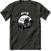 MTB T-Shirt | Mountainbike Fiets Kleding | Dames / Heren / Unisex MTB shirt | Grappig Verjaardag Cadeau | Maat S