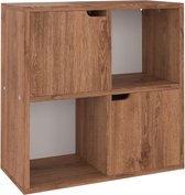 Boekenkast 60x27,5x59,5 cm spaanplaat bruin eiken