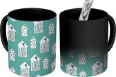 Magische Mok - Foto op Warmte Mokken - Koffiemok - Huis - Patronen - Scandinavië - Magic Mok - Beker - 350 ML - Theemok
