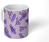 Mok - Koffiemok - Lavendel - Patronen - Veren - Mokken - 350 ML - Beker - Koffiemokken - Theemok