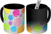 Magische Mok - Foto op Warmte Mokken - Koffiemok - Knikkers - Regenboog - Abstract - Design - Magic Mok - Beker - 350 ML - Theemok