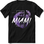 Miami Beach | TSK Studio Zomer Kleding  T-Shirt | Paars | Heren / Dames | Perfect Strand Shirt Verjaardag Cadeau Maat L