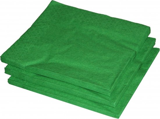 25x serviettes vertes 33 x 33 cm - Serviettes papier jetables - Décorations  /