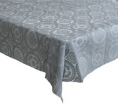 Tafelzeil/tafelkleed kanten patroon grijs 140 x 300 cm - Tuintafelkleed - Kant