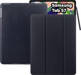 Tablet Hoes + Standaardfunctie - Geschikt voor Samsung Galaxy Tab S7 Hoes - 11 inch (2022) - Zwart