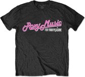 Roxy Music - For Your Pleasure Tour Heren T-shirt - L - Zwart