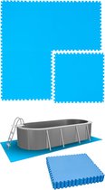 7.6 m² Poolmat - 12 EVA schuim matten 81x81 outdoor poolpad - schuimrubber ondermatten set