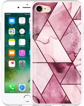 iPhone 7 Hoesje Roze Marmer Mix - Designed by Cazy
