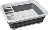 Égouttoir / égouttoir pliable blanc / gris rectangle 36,5 x 14 cm en plastique - La vaisselle