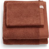 ESSENZA Connect Organic Uni Handdoekenset Warm brown - 2x 16x22 + 2x 50x100 cm
