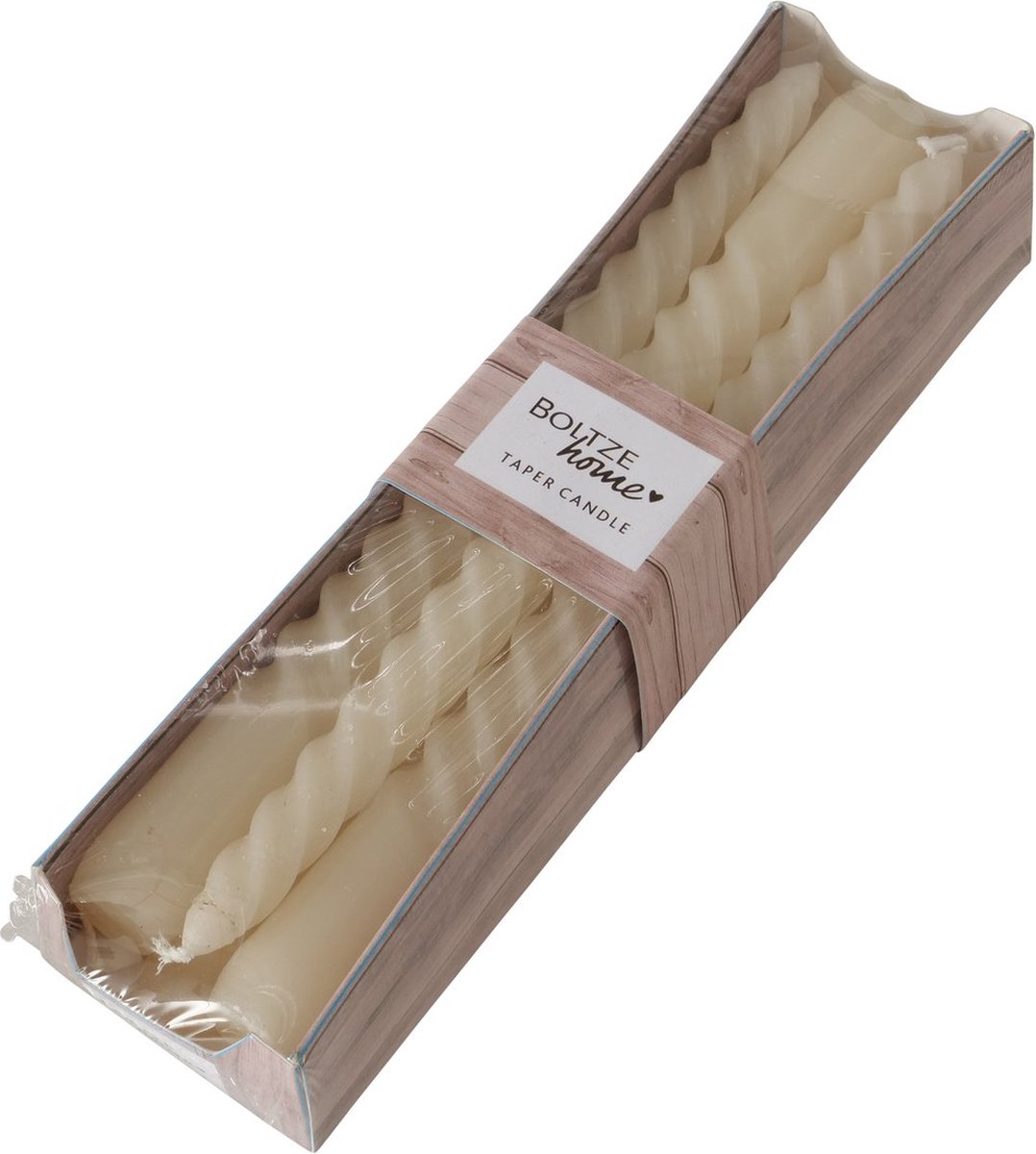 Kaarsen Twisto doosje a 6 stuks creme
