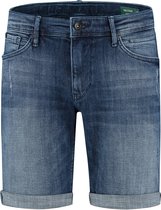 Purewhite -  Heren Skinny Fit   Korte Broek  - Blauw - Maat 36