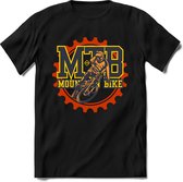 Mountainbike Gear | TSK Studio Mountainbike kleding Sport T-Shirt | Oranje - Geel | Heren / Dames | Perfect MTB Verjaardag Cadeau Shirt Maat L