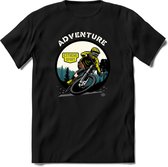 Adventure | TSK Studio Mountainbike kleding Sport T-Shirt | Geel | Heren / Dames | Perfect MTB Verjaardag Cadeau Shirt Maat XXL