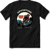 Adventure | TSK Studio Mountainbike kleding Sport T-Shirt | Oranje | Heren / Dames | Perfect MTB Verjaardag Cadeau Shirt Maat L