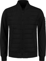 Purewhite -  Heren Regular Fit Softshell  Jas  - Zwart - Maat XS