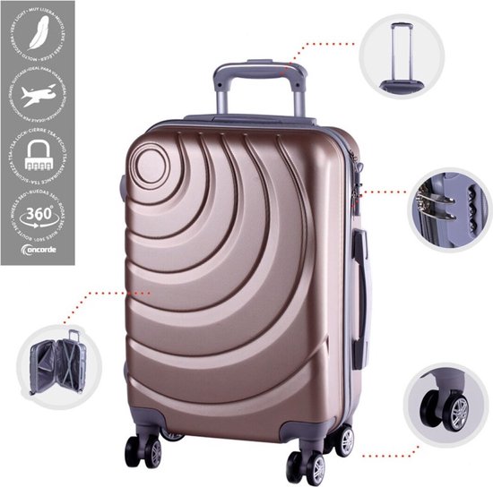 Cabine trolley koffer met zwenkwielen 33 liter inhoud - kleur goud -  Handbagage... | bol.com