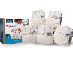 Bamboe wasbare luier Maat 2 - 5 stuks | Bambinex | Herbruikbaar