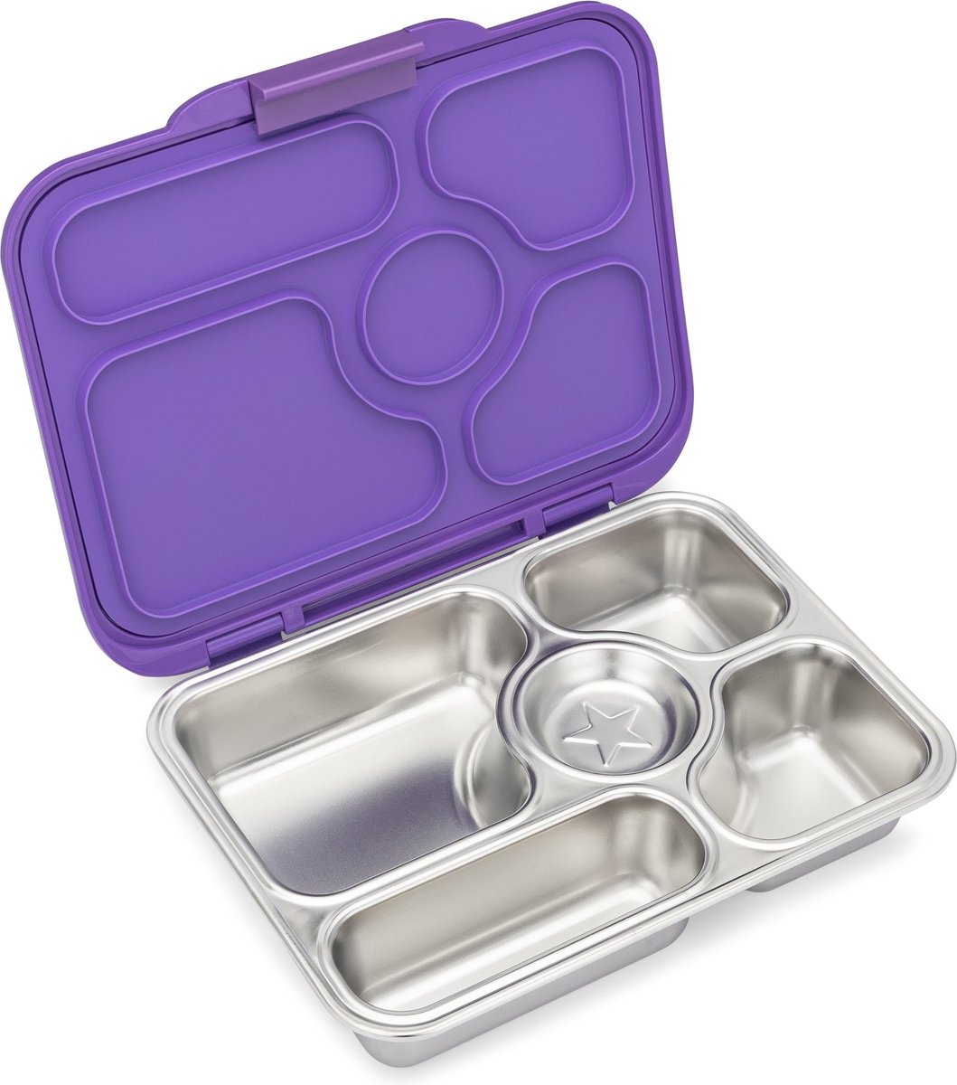 Yumbox Presto RVS - lekvrije Bento box - lunchbox volwassenen - Remy Lavender