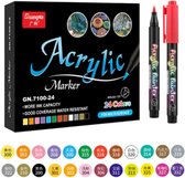 Acryl stiften set 24 kleuren