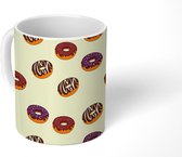 Mok - Koffiemok - Design - Donut - Patronen - Pastel - Mokken - 350 ML - Beker - Koffiemokken - Theemok