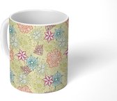 Mok - Koffiemok - Bloemen - Patronen - Abstract - Mokken - 350 ML - Beker - Koffiemokken - Theemok